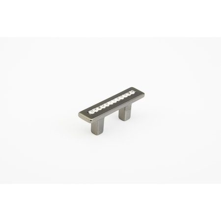 Schaub 32mm Center to Center Skyevale Cabinet Pull with Crystals Black Chrome Finish 301-BC