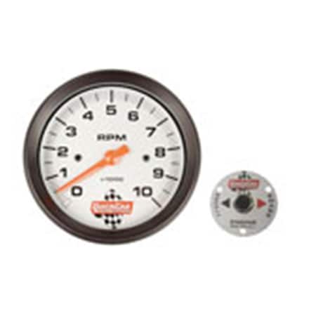 Quickcar Racing Products 3.37 in. Tachometer with Remote Recall - 10, 0 RPM QRP611-6002