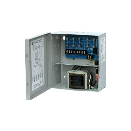 Altronix CCTV Power Supply, Output 24/28VAC 3 5A, 4 Fused Outputs, input: 115VAC, BC100 Enclosure ALTV244UL