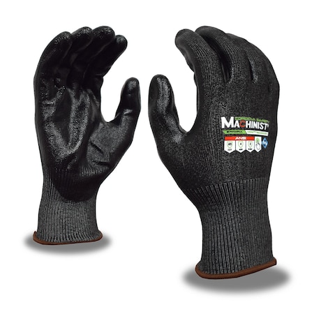 Machinist Glove, High Performance, Black, 15 Ga, PR 3744WPUL