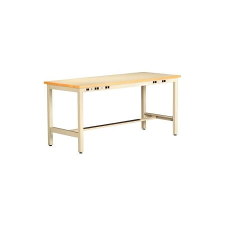 Tennsco ESD Electric Workbench 30inch High 72x30 Sand TW-723030SE-SND