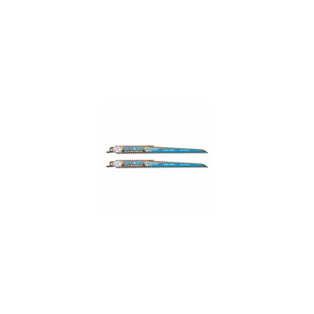 Sm Products Mach-Blue Bi-Metal Reciprocating Saw Blades, Wood/Nails, 6-TPI, 9 In., 2-Pk. 200321