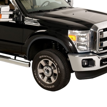 Putco Fender Lip Trim, Full Wheel Well; Black; Stainless Steel; 1.5 Inch Width; With Trim For 4 97230BP
