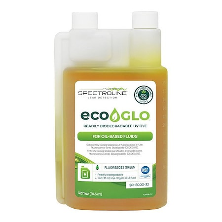 Spectroline ECO-GLO, 32 oz, Bottle, Green Dye SPI-ECOG-32