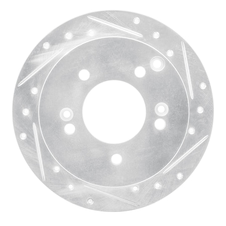 Dynamic Friction Co DFC Brake Rotor - Drilled and Slotted - Silver 631-03014R