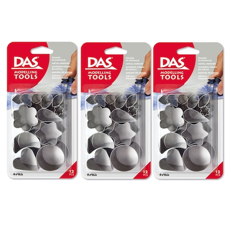 Das Modeling Clay Tools, Metal Cutters, 12-Piece Set, 3PK F344000