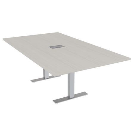 Skutchi Designs 6 Person Conference Table With Power Unit | 7' Rectangular Table | Harmony Series HAR-REC-48x84-T-K458-ESIL
