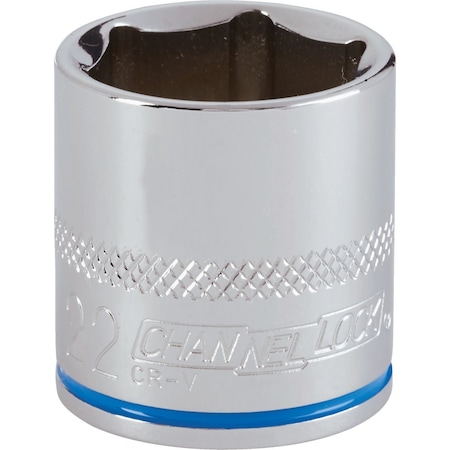 Channellock 3/8'' Drive 22 mm 6-Point Shallow Metric Socket 302740
