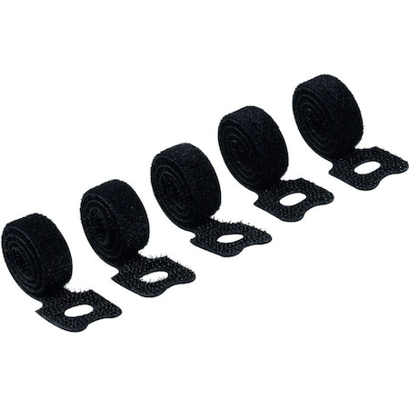 Durable Office Products Velcro cable tie w/ loop Grip, black, PK 5 503601
