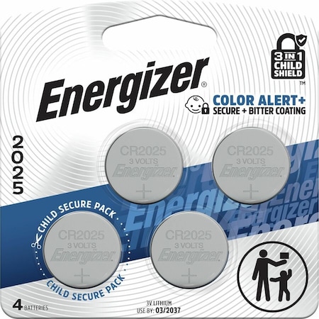 Energizer BATTERY LTHM 3V 2025, 4PK 2025BP-4