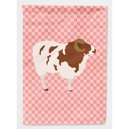 Carolines Treasures Jacob Sheep Pink Check Garden Flag Size BB7975GF