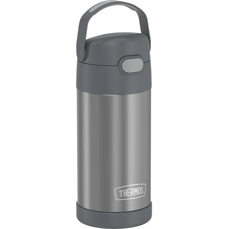 Thermos 12-Ounce FUNtainer Vacuum-Insulated Stainless Steel Bottle (Gray) F4100CH6