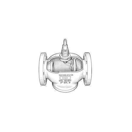 Honeywell 4"FlgVlvStemDownOpen1.5"Trvl V5011B1013