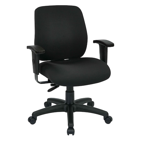 Office Star Products Pneumatic Task Chair Deluxe Task Chair, Coal 33107-30