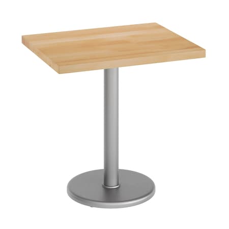 Flash Furniture Bennett 24 in x 30 in Solid Wood Indoor Tabletop in Natural with 18 in Round Dining Height GSF-REC2430-NAT-TR18S-GG
