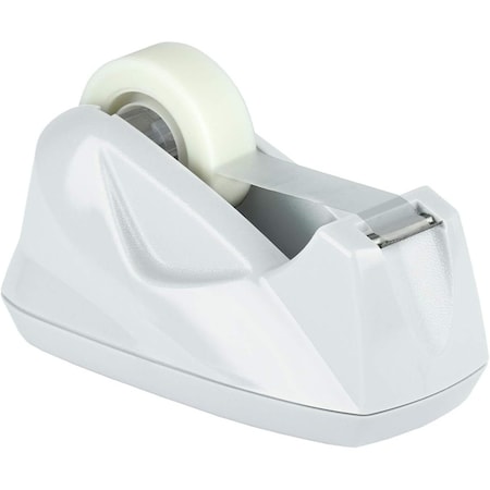 Acrimet Tape Dispenser, 1 in Tape Core Dia., Plastic, Stainless Steel, White 270.8