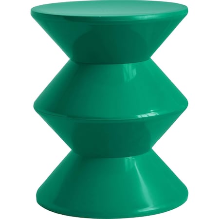 Leisuremod Aura Modern Side Table - Double Hourglass Design, ABS Plastic, Indoor/Outdoor Use AST15G