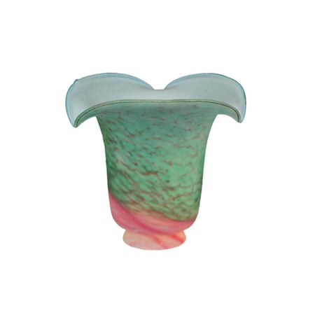 Meyda 5.5 Inch W Pink/Green 3 Flute Pate-De-Verre Shade 10734
