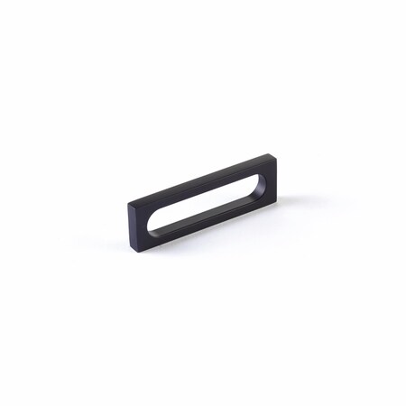 Schaub 3-7/8in Cafe Modern Oval Slot Cabinet Pull with 3-1/2in Center to Center Matte Black Finish 10032-MB