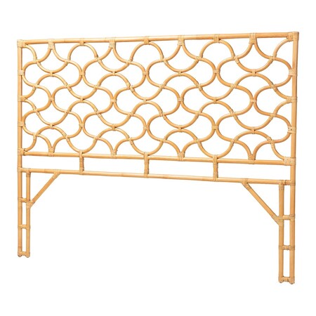 Bali & Pari Kalcya Bohemian Natural Rattan King Size Standalone Headboard 251-13860-ZORO