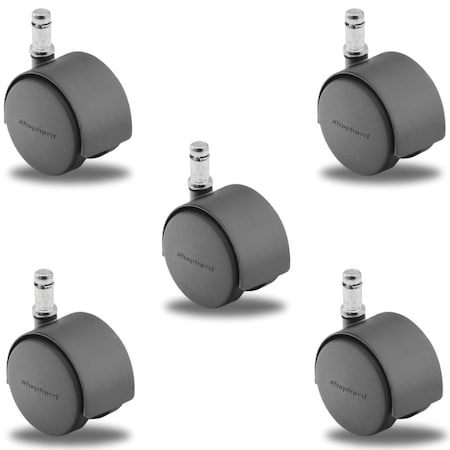 Shepherd Hardware pacer-Shepherd-black-hooded-50mm-Casters-375lbs PPA50223FB-4-PACK