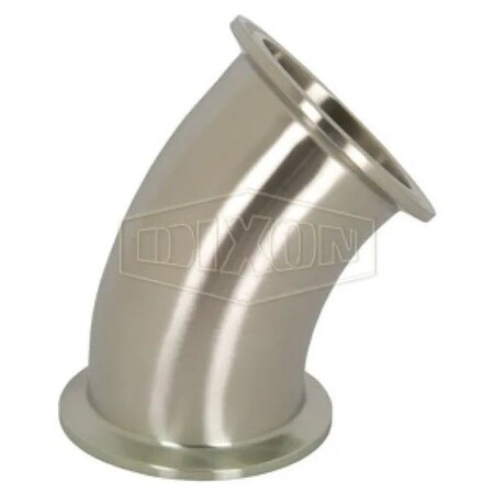 Dixon Clamp Elbow, Series: B2KMP, Fitting/Connector Type: 45 deg Elbow, 1 in Nominal Size, 316/316L SS, Do B2KMP-R100