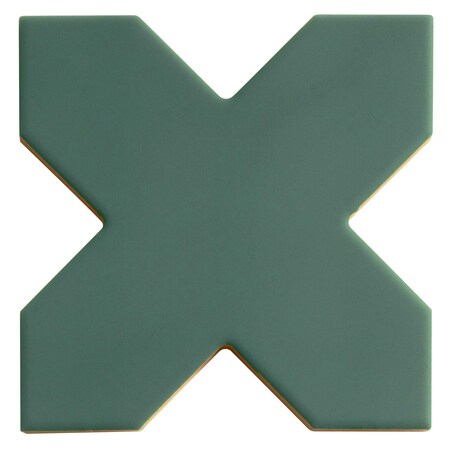 Apollo Tile Seville 5 x 5 in. Matte Sage Green Porcelain Cross Wall and Floor Tile 5.31 sq ft/case, 34PK TNG88CRGRNA