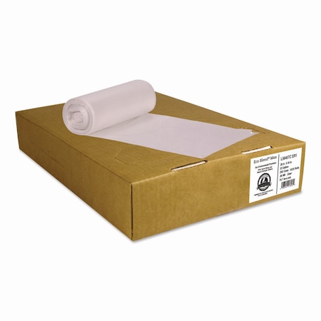 Heritage Eco Blend Max Can Liners, 23 gal, 0.8 mil, 28 in. x 45 in., Clear, 25 Bags/Roll, 10 Rolls/Carton, 250PK L5645TC ER1