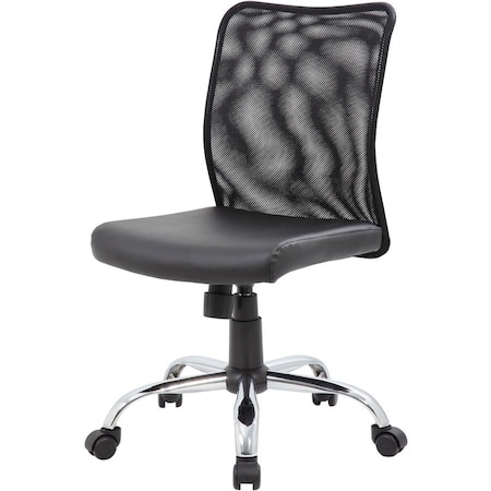Boss Mesh Task Chair, Armless, Black B6115C-CS