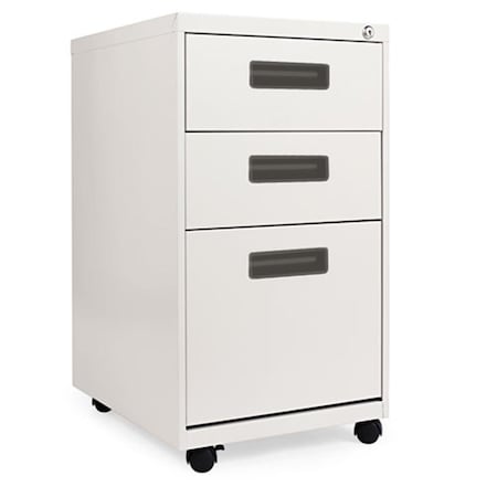 Fine-Line 27.75 x 14.87 x 19.12 in. Three-Drawer Metal Pedestal File - Light Gray FI3215585