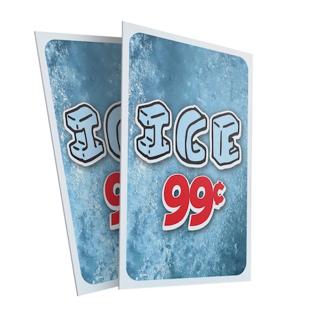 Signmission Ice 99 Cents, Plastic Signs Only 24 Inch x 36 Inch, Corrugated Plastic, 2PK CSB-2436-2PACK-30395