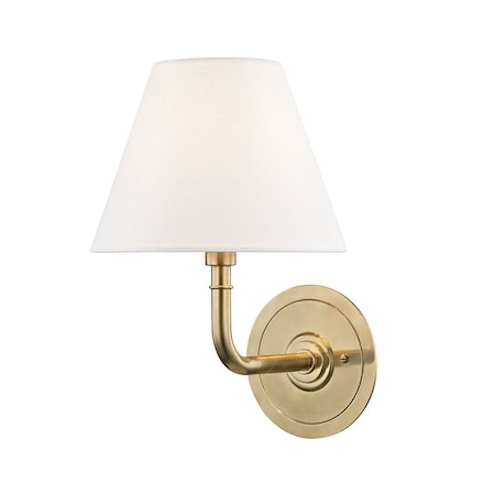 Hudson Valley Lighting Mark D. Sikes X Signature No.1 1 Light Wall Sconce 8 In. Aged Brass MDS600-AGB
