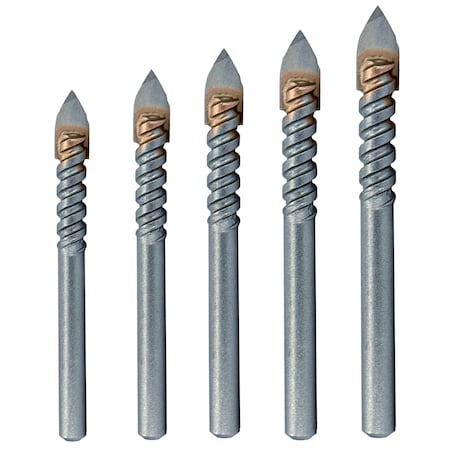 Drill America 5 Piece Carbide Tipped Glass & Tile Drill Bit Set DWDGD-SET