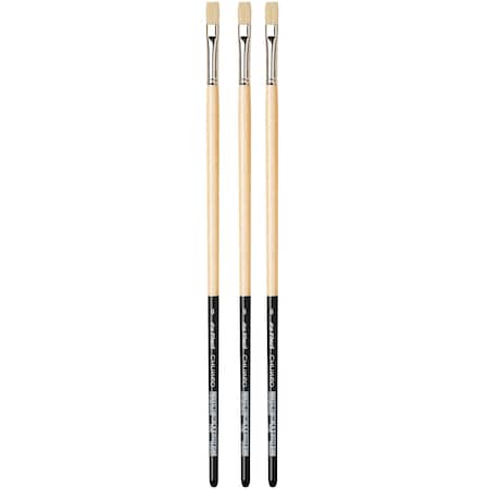 Da Vinci CHUNEO Synthetic Hog Bristle, Oil, Flat, Series 7129, Size 6, 3PK VA-7129_6