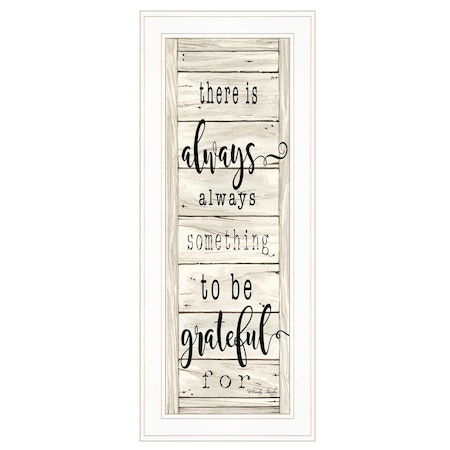 Homeroots Be Grateful Collection 1 White Framed Print Wall Art 406816