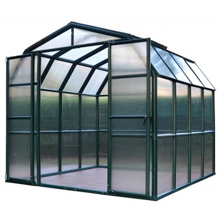 Grilltown Palram - Canopia  Grand Gardener 2 Greenhouse - 8 x 8 ft. - Twin Wall Green GR3142861