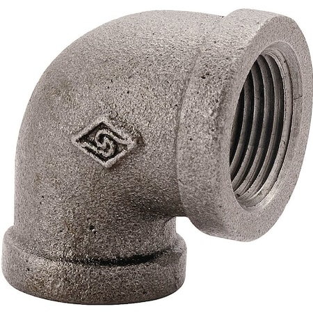 Prosource Pipe Elbow, 1/2 in, FIP, 90 deg Angle, Malleable Iron, SCH 40 Schedule, 300 psi Pressure 2A-1/2B