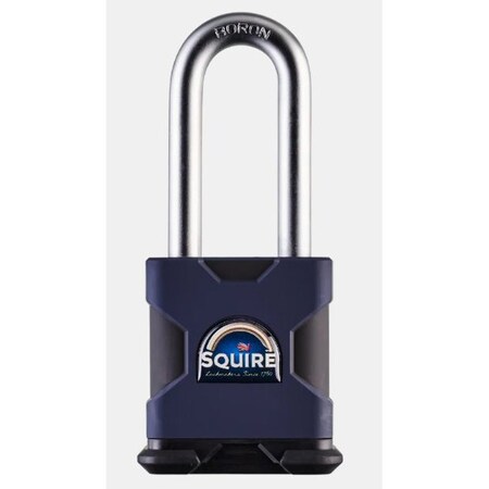 Squire Stronghold Premium Long Open Shackle Padlock, Boron Steel, SS50S/2.5 SQ-SS50S/2.5
