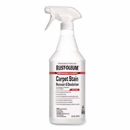 Rust-Oleum Professional Carpet Stain Remover Plus Deodorizer, Lemon Scent, 32 oz Spray Bottle, 6PK 352258