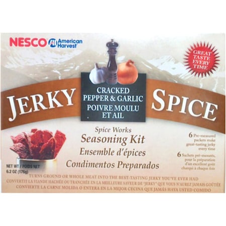 Nesco Jerky Spice Works Cracked Pepper & Garlic Jerky Seasoning 6 lb Boxed, PK3 BJG-6