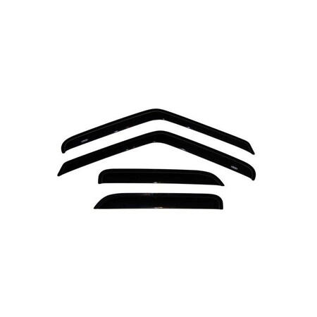 Ventshade Rainguards, Aerodynamic Design, Tape-On, Smoke, Acrylic, Set Of 4 94644