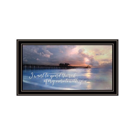 Homeroots Rest of My Sunsets Black Framed Print Wall Art 529999