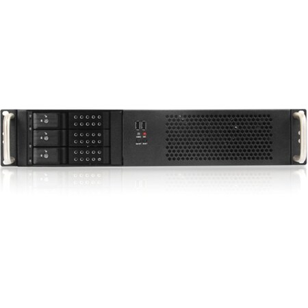 Istarusa D Value No Power Supply 2U Compact Rackmount Server Chassis (Black) D-214-MATX