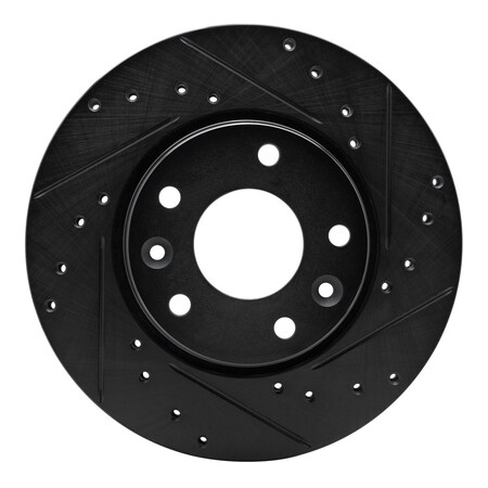 Dynamic Friction Co DFC Brake Rotor - Drilled and Slotted - Black 633-67114R