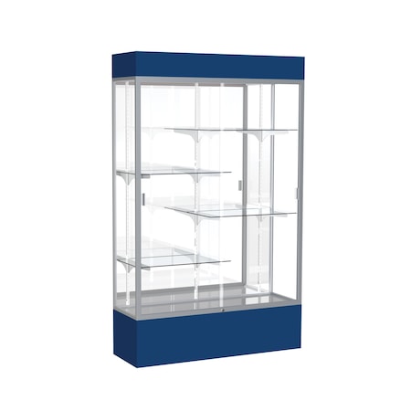 Ghent Lighted Floor Display Case 48x80x16, Mirror 3174MB-SN-NY