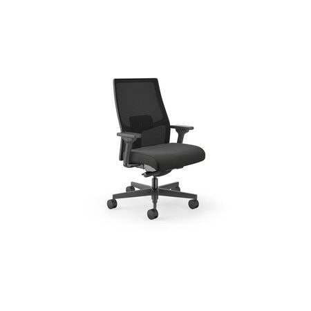 Hon Ignition 2.0 Mesh Mid-back Big & Tall Task Chair - Black Seat Color - Vinyl Seat Material - Black I2BTVMU10BTN