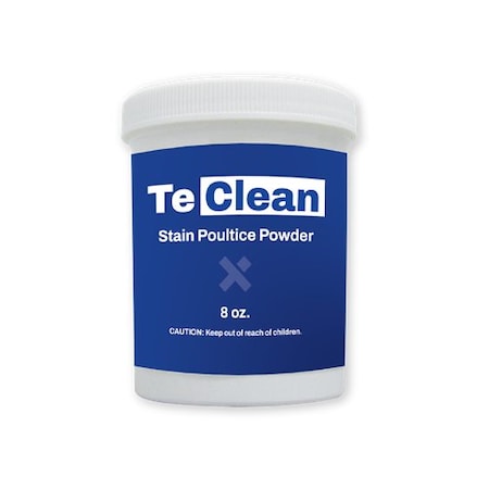 Tenax TeClean Stain Remover 8 oz. Poultice Powder. Contains Stone-Safe Surfactants and Diatomaceous Earth TTc