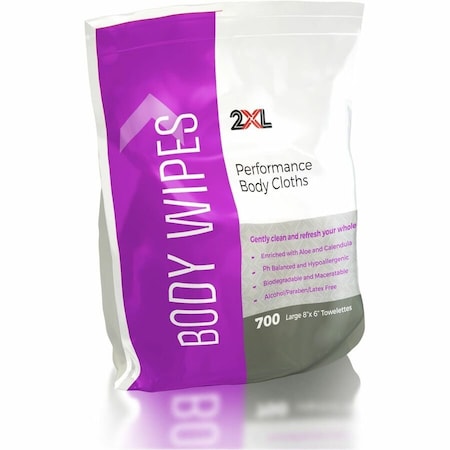 2Xl Vitamin E Aloe Performance Body Cloths, White TXL436