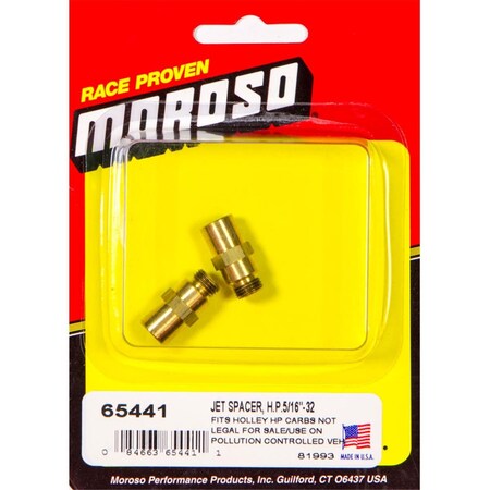 Moroso 65441 0.31-32 in. Jet Extension Kit for Standard Holley MOR65441