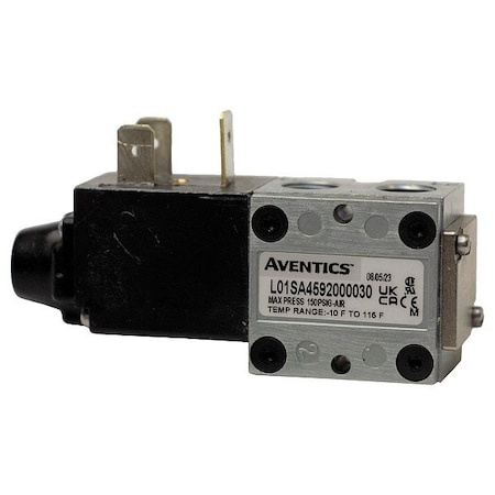 Aventics Solenoid Air Con Valve, Four-Way, 150 psi L01SA4592000030